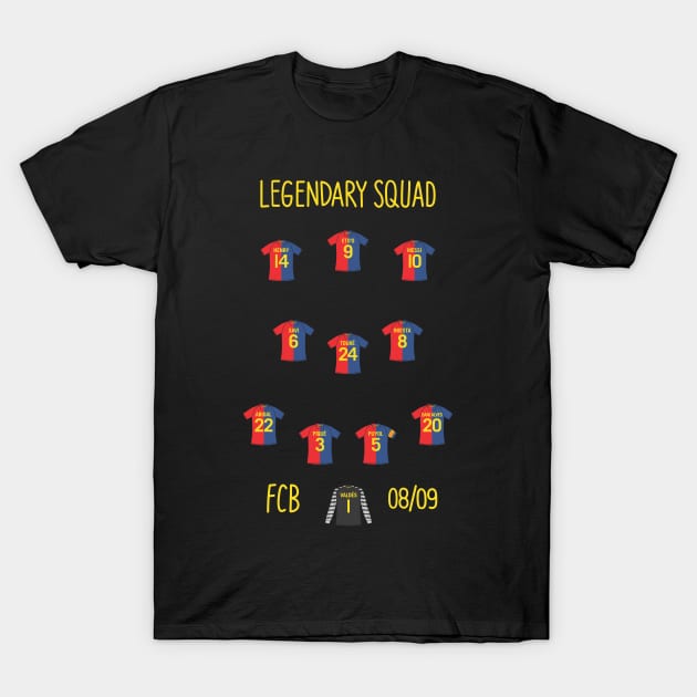 FC Barcelona squad 08/09 T-Shirt by dhaniboi